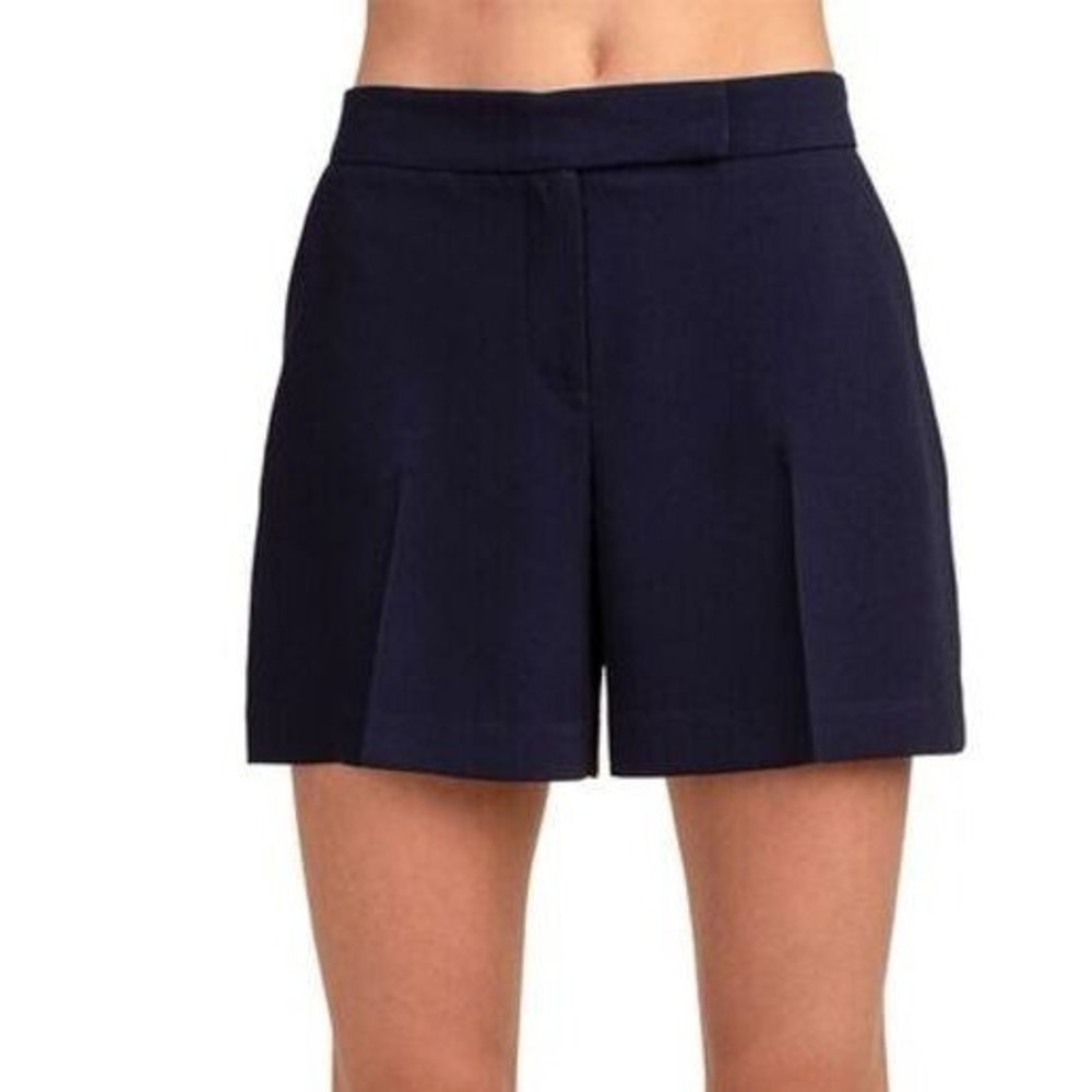 Trina Turk Hermosa Shorts Size 16 Indigo High Waisted Dress Shorts Navy NWT
